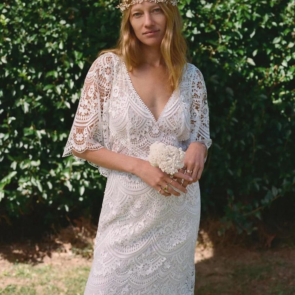 Anthropologie Rish Haleh Flutter Sleeve Lace Wedd… - image 8